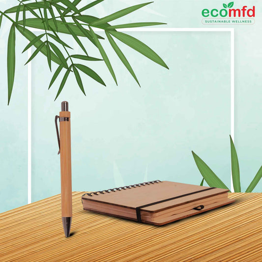 Eco-Friendly Bamboo Notepad With Pen