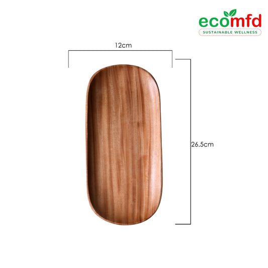 Wooden Small Oval Shaped Tray