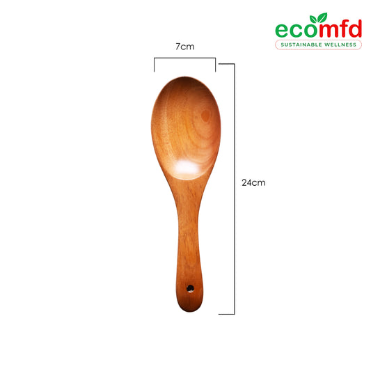 Wooden Cooking Spoon In Primary Brown Colour