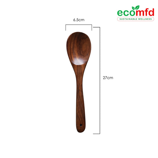 Wooden Cooking Spoon In Deepest Natural Brown Colour
