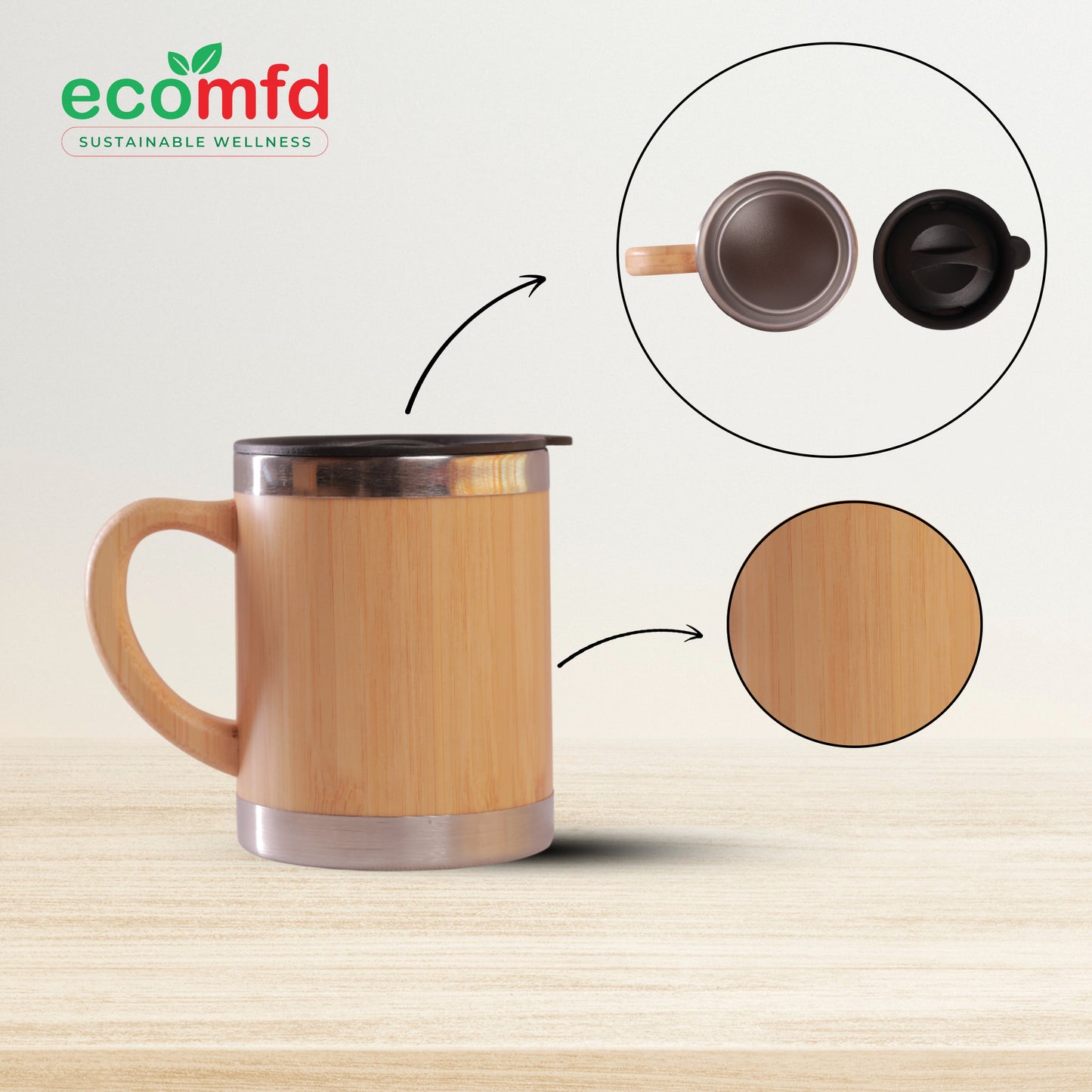 Bamboo Bottle and Mug Combo Pack