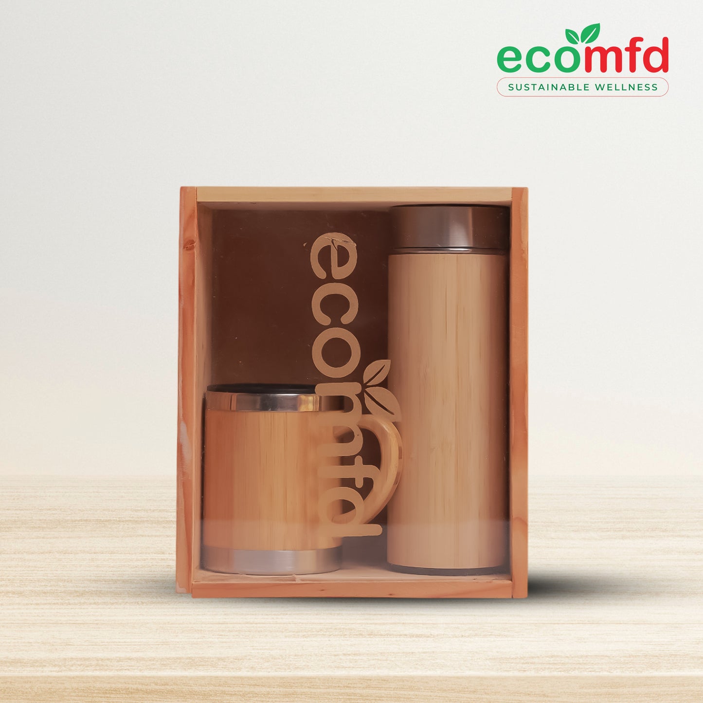 Bamboo Bottle and Mug Combo Pack