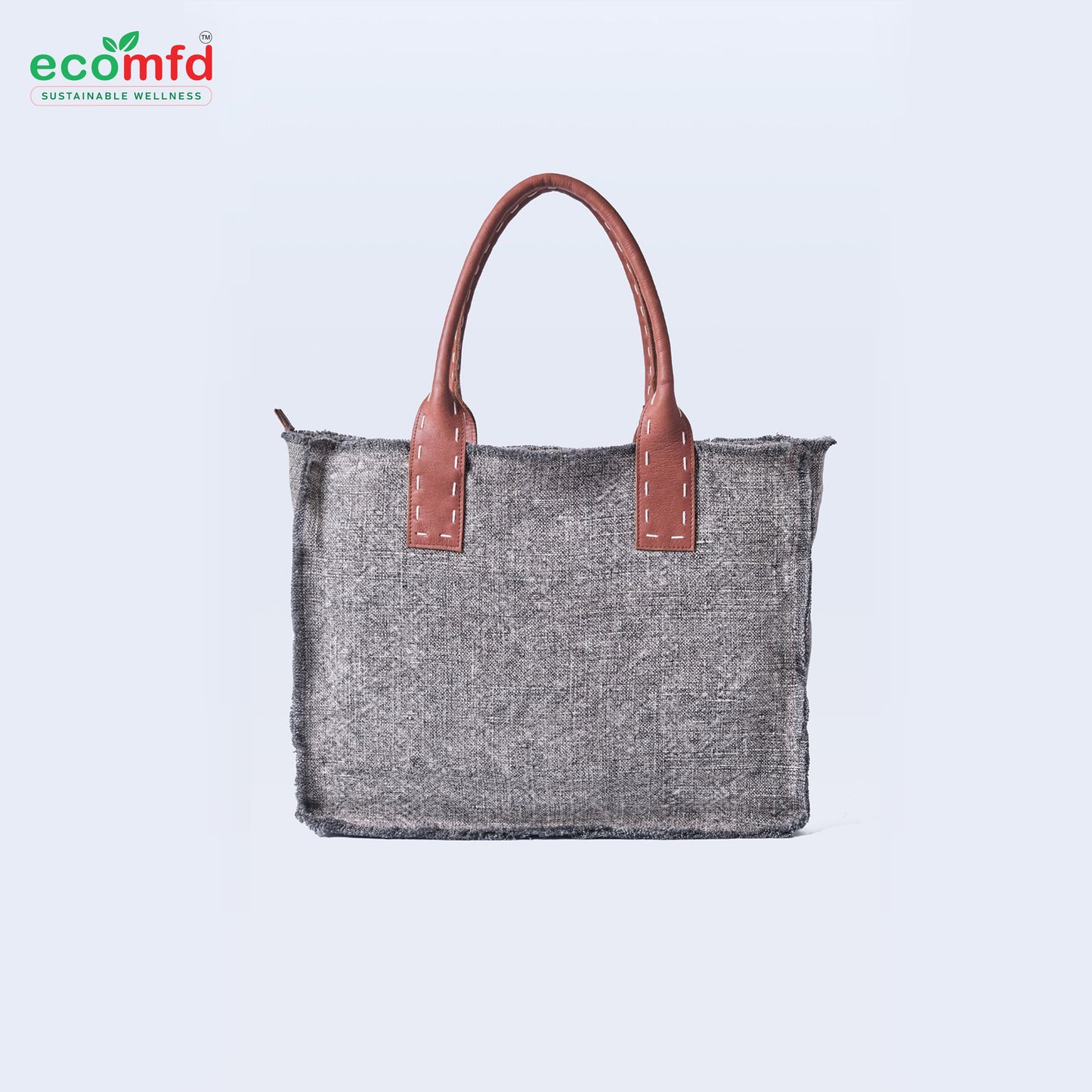 Jute Tote Bag with Leather Handles | Eco-Friendly & Stylish Shoulder Bag for Women