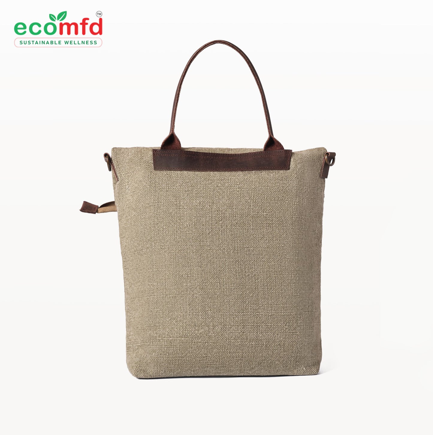 Jute Sling Bag with Leather Straps – Eco-Friendly Shoulder & Tote Bag for Women