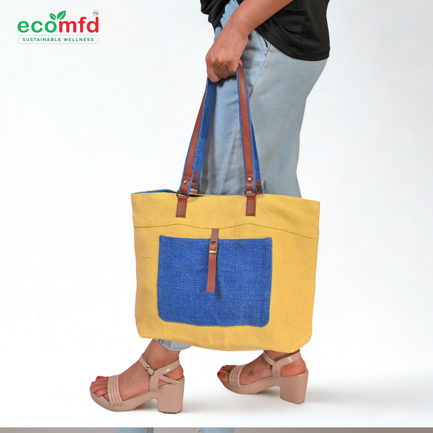 Tote Jute Bags for Women For Office Use, Work | Ladies Stylish Shoulder Jute Bag