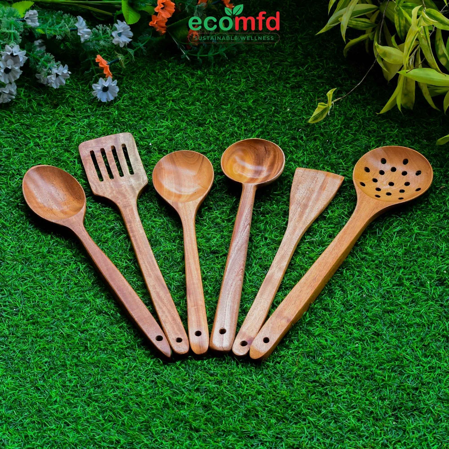 Wooden Cooking Spoon In Lightest Natural Brown Colour