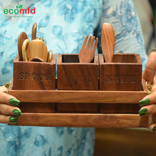 Wooden Cutlery holder