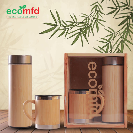 Bamboo Bottle and Mug Combo Pack