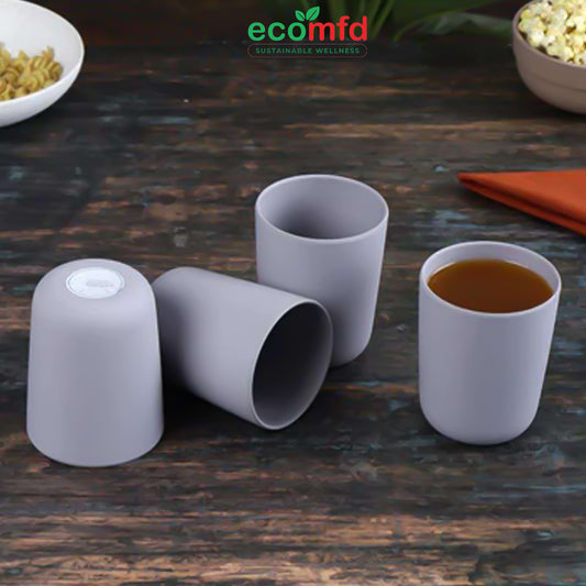 Bamboo Fiber glass sets of 4