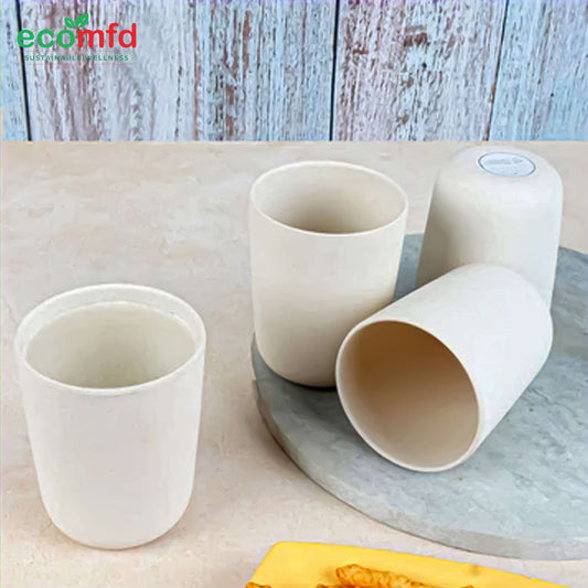 Bamboo Fiber glass sets of 4
