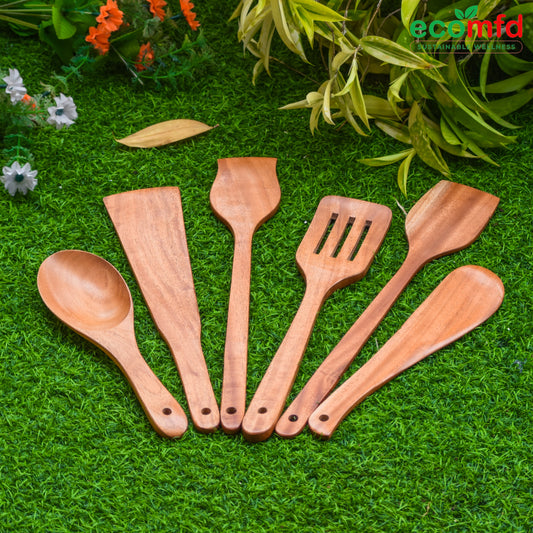 Wooden Cooking Spoon In Primary Brown Colour