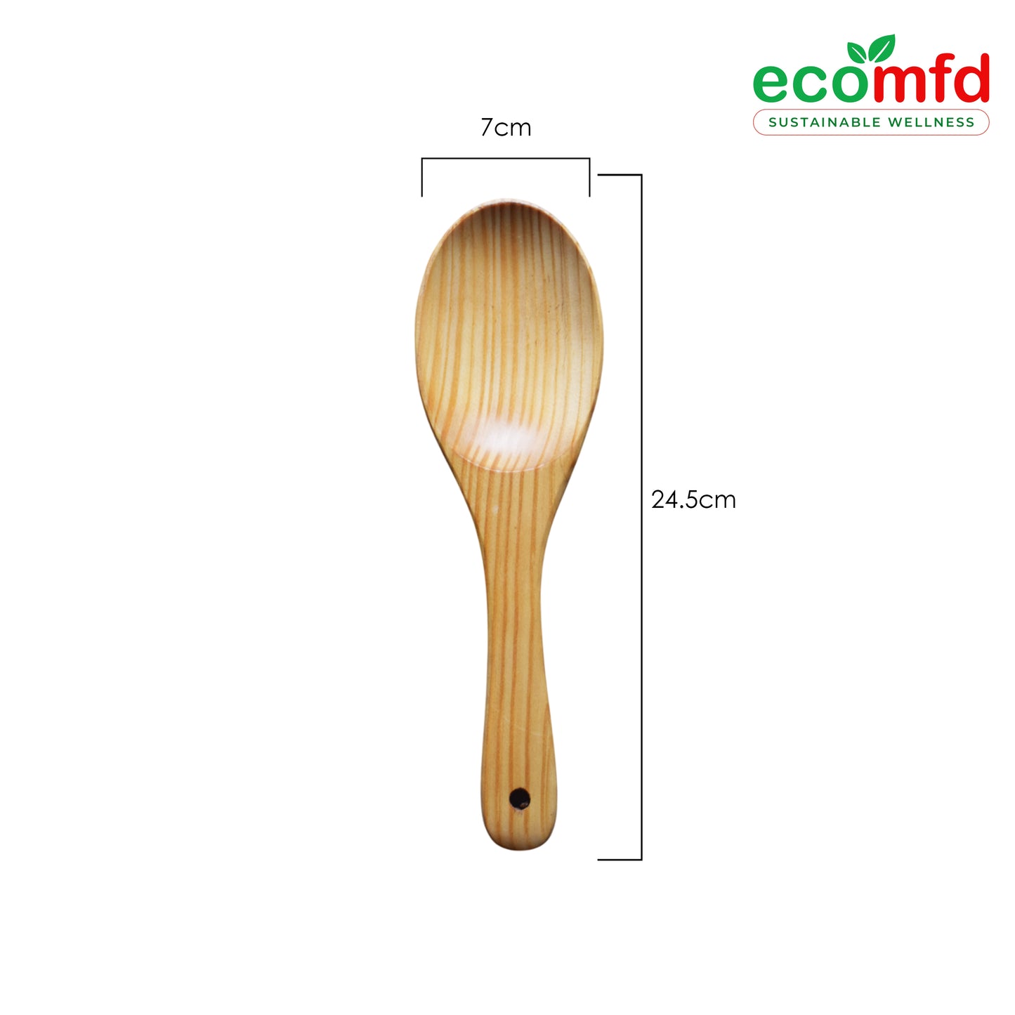 Wooden Cooking Spoon In Whitish Natural Colour