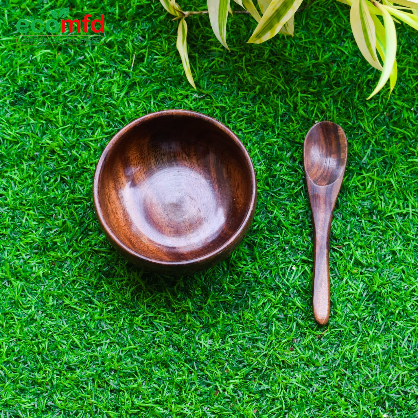 Wooden Bowl with Wooden spoon