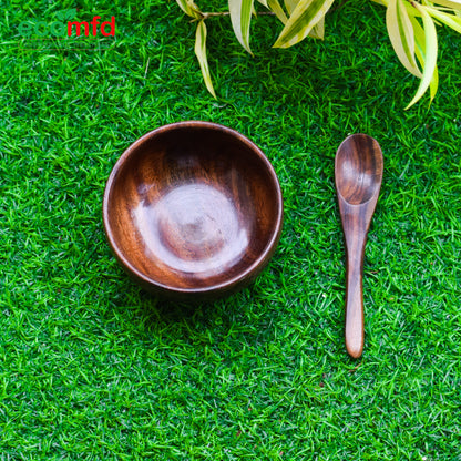 Wooden Bowl with Wooden spoon