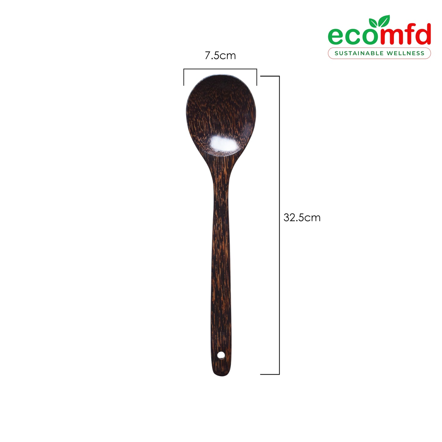Wooden Cooking Spoon in Dark Natural Brown Colour