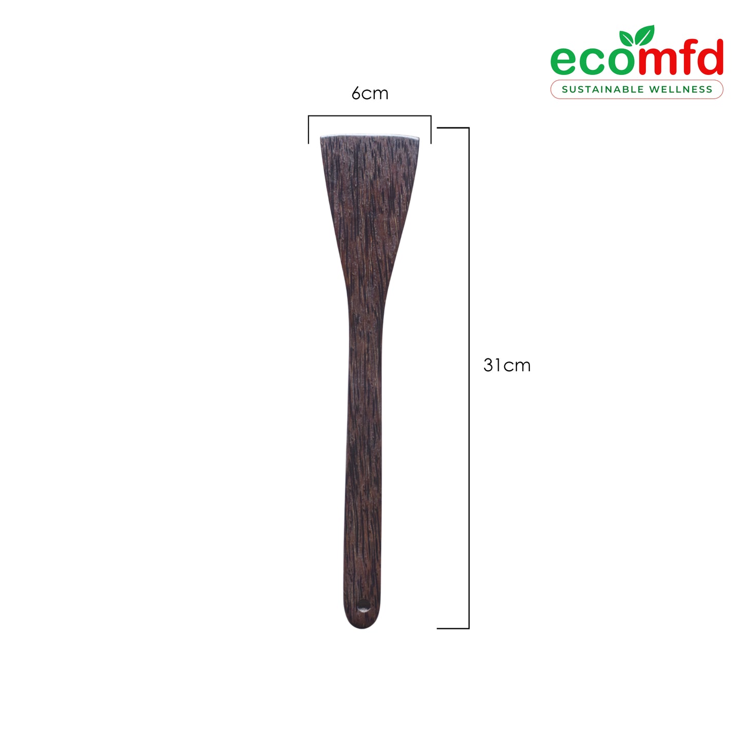 Wooden Cooking Spoon in Dark Natural Brown Colour