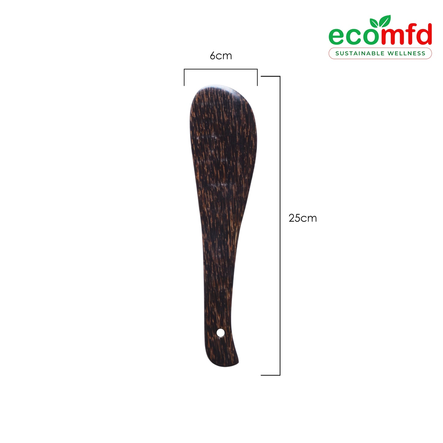 Wooden Cooking Spoon in Dark Natural Brown Colour