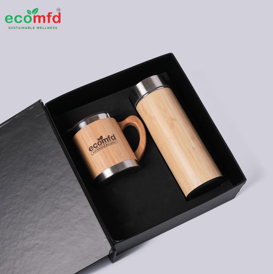 Bamboo Bottle and Mug Combo Pack