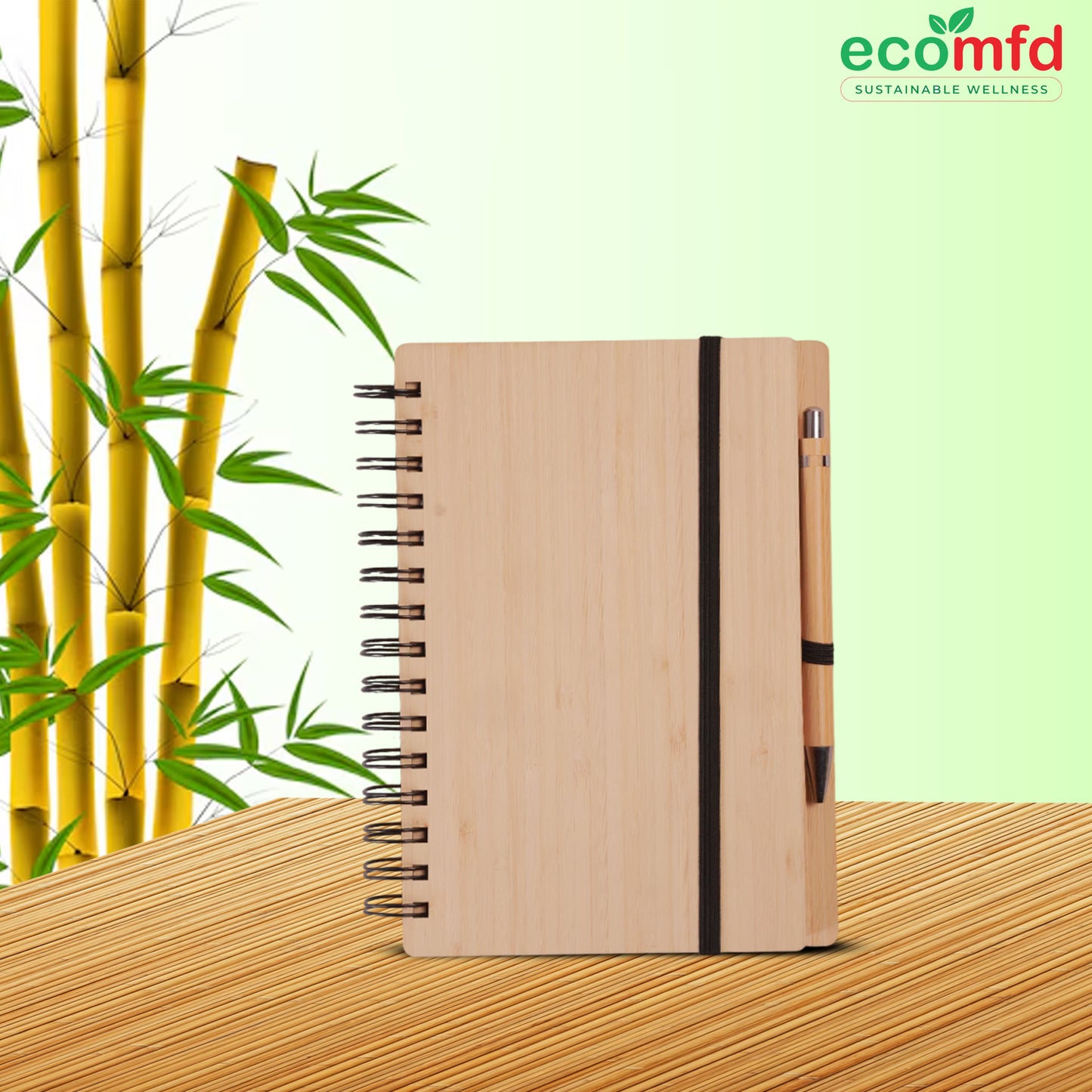 Eco-Friendly Bamboo Notepad With Pen