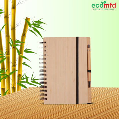 Eco-Friendly Bamboo Notepad With Pen