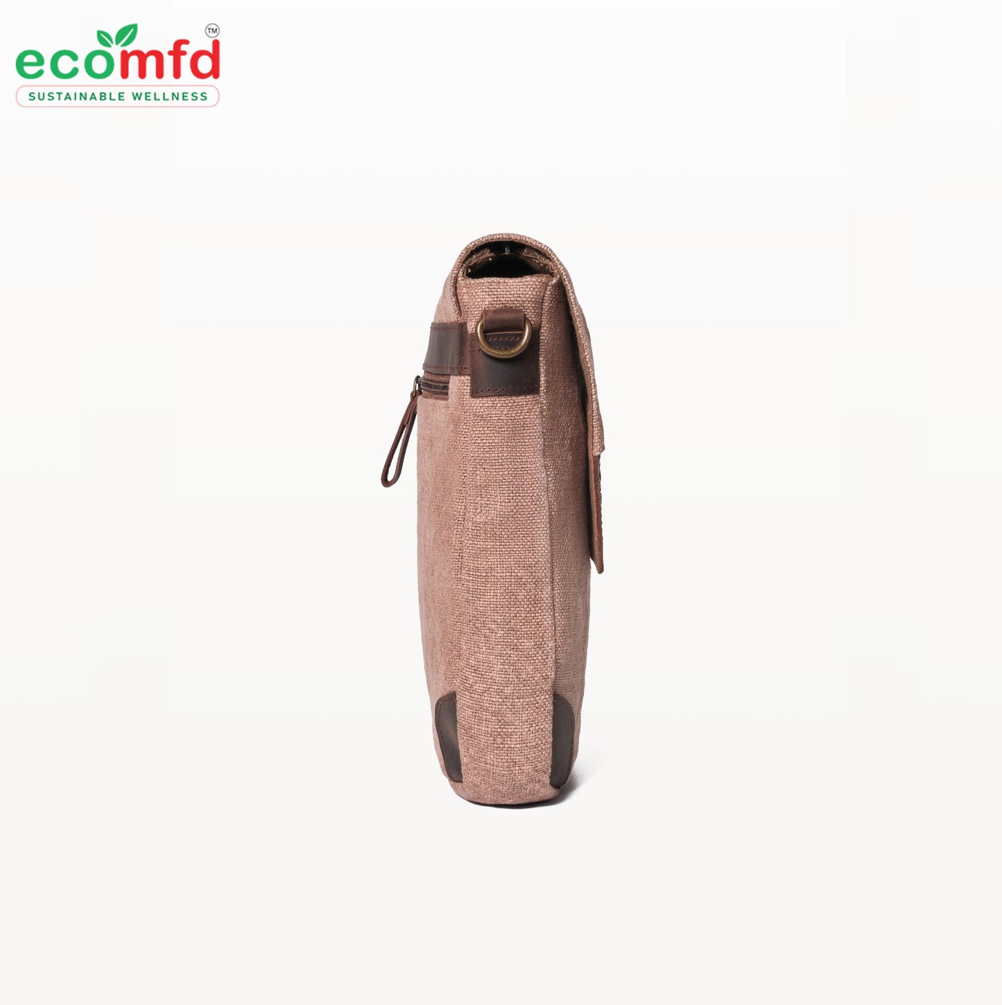 Jute Crossbody Bag with Leather Strap – Eco-Friendly Shoulder Bag for Women