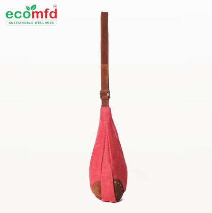 Large Red Hobo Bag for Women | Stylish & Lightweight Canvas Tote