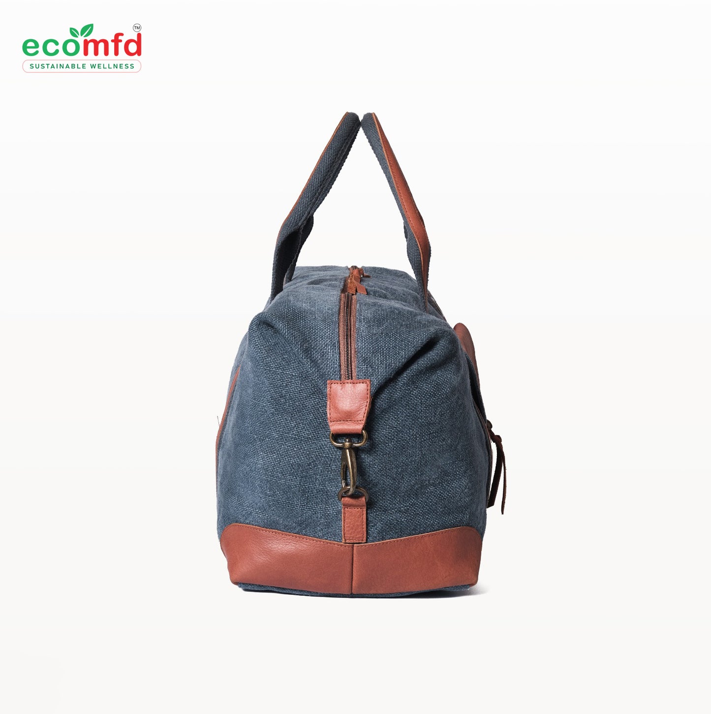 Vintage Canvas & Leather Travel Duffel Bag for Men & Women | Weekender Overnight Bag