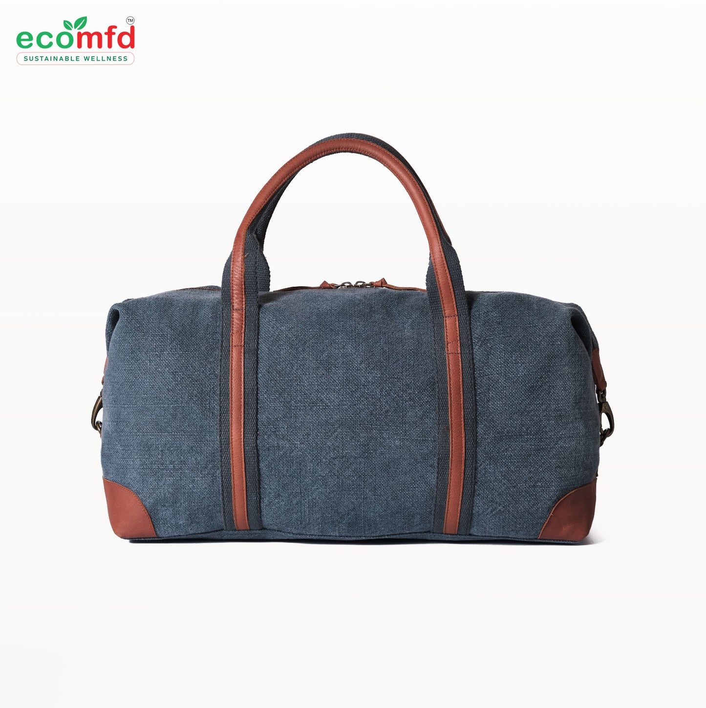 Vintage Canvas & Leather Travel Duffel Bag for Men & Women | Weekender Overnight Bag