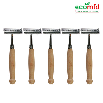 Wooden Shaving Razor Set of 5