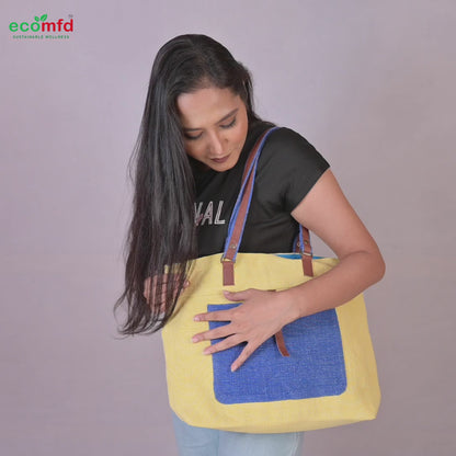 Tote Jute Bags for Women For Office Use, Work | Ladies Stylish Shoulder Jute Bag